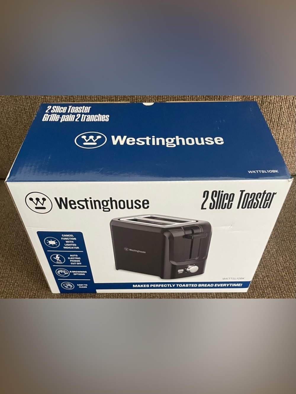 NEW Westinghouse 2 Slice Toaster ~ Black ~ 6 Shade Setting